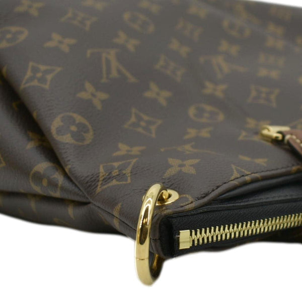 LOUIS VUITTON Pallas MM Monogram Canvas Shoulder Bag Brown