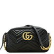 GUCCI GG Marmont Small Matelasse Chevron Leather Crossbody Camera Bag Black 447632