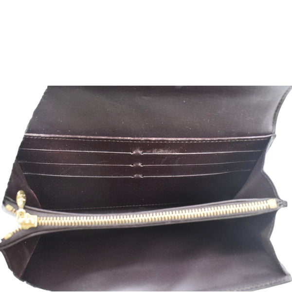 LOUIS VUITTON Sarah Vintage Vernis Leather Wallet Amarante