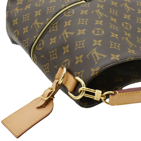 LOUIS VUITTON Melie Monogram Canvas Hobo Bag Brown corner look