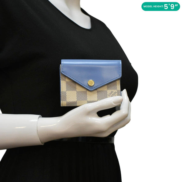 LOUIS VUITTON Zoe Damier Azur Wallet Light Blue
