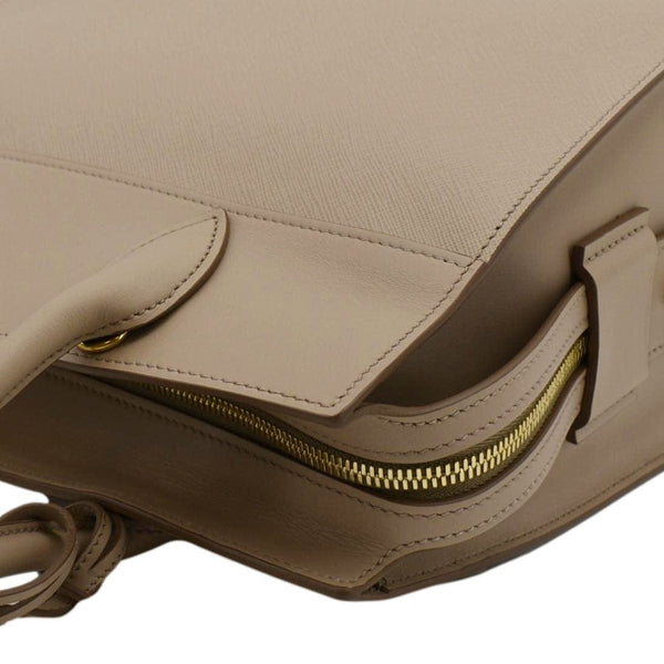 PRADA Esplanade Medium Saffiano Leather Shoulder Bag Beige