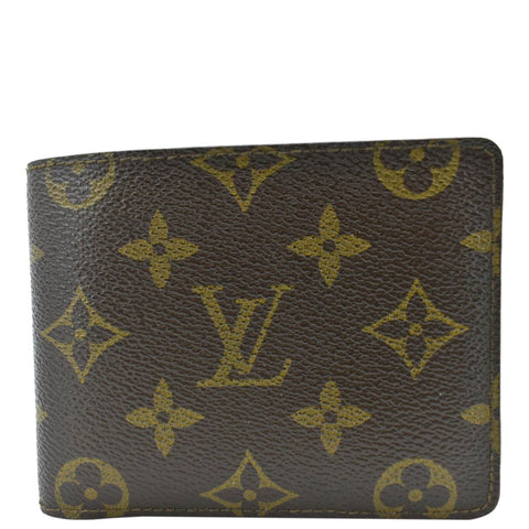 LOUIS VUITTON Monogram Canvas Multiple Mens Wallet Brown