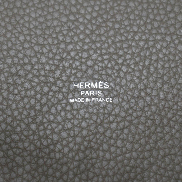 HERMES Picotin Lock 22 MM Taurillon Clemence Leather Hobo Bag Etoupe
