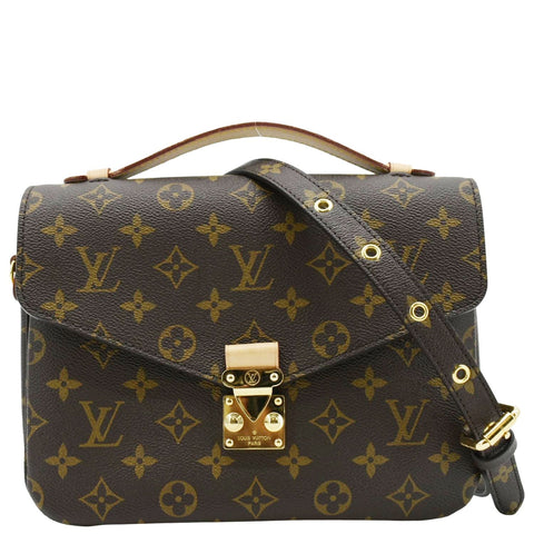 LOUIS VUITTON Metis Pochette Monogram Canvas Crossbody Bag Brown