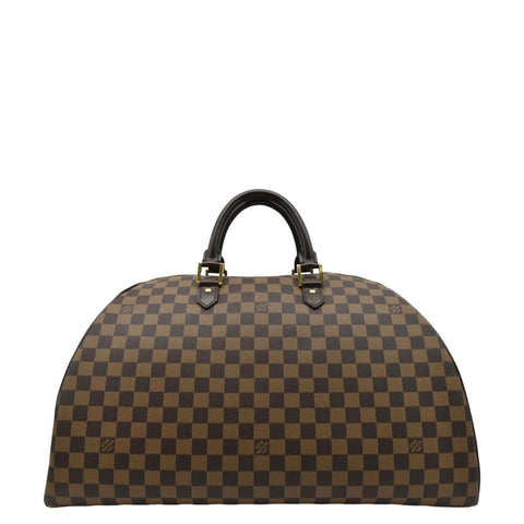 LOUIS VUITTON Ribera GM Damier Ebene Satchel Bag Brown