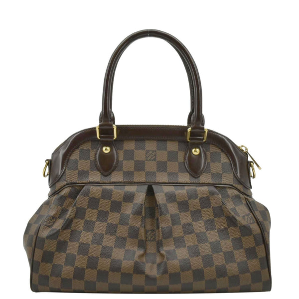 LOUIS VUITTON Trevi PM Damier Ebene Satchel Shoulder Bag Brown