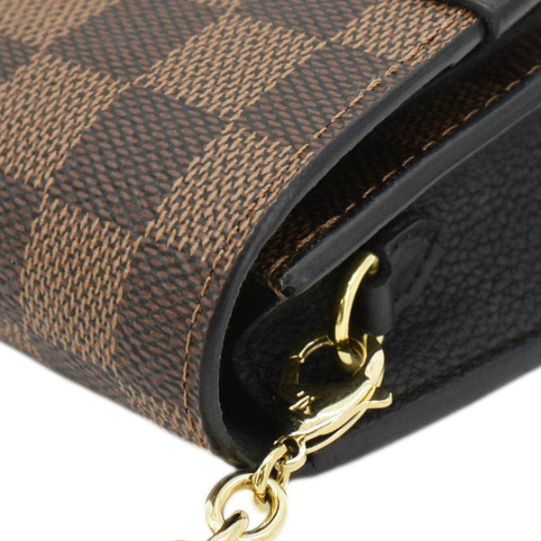 LOUIS VUITTON Vavin PM Damier Ebene Chain Crossbody Bag Black
