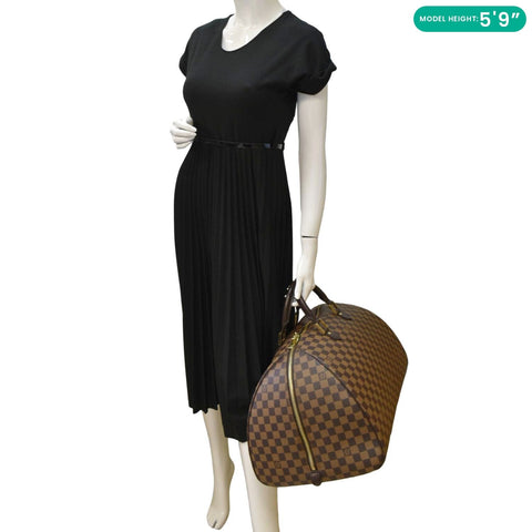 LOUIS VUITTON Ribera GM Damier Ebene Satchel Bag Brown