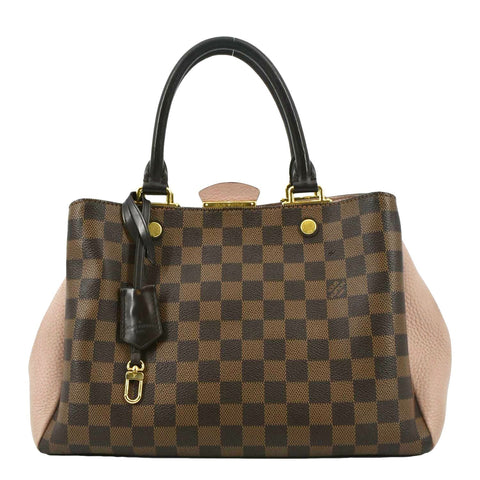 LOUIS VUITTON Brittany Damier Ebene Shoulder Bag Rose Ballerine