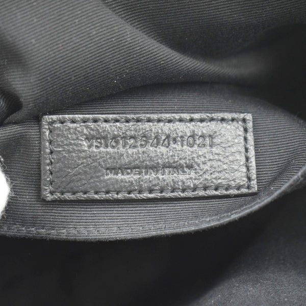 YVES SAINT LAURENT Lou Chevron Leather Camera Crossbody Bag Black