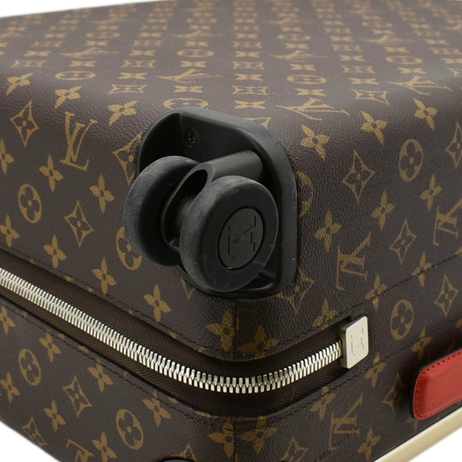 LOUIS VUITTON Horizon 55 Monogram Canvas Travel Bag Coquelicot Red