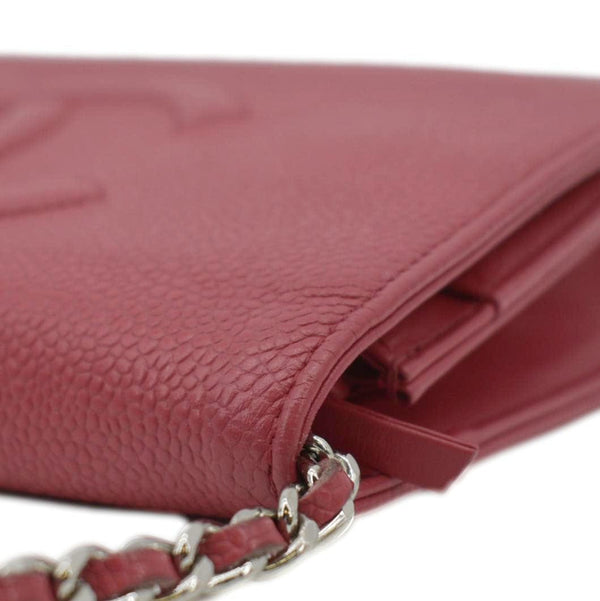 CHANEL Timeless WOC Caviar Leather Wallet on Chain Shoulder Bag Red