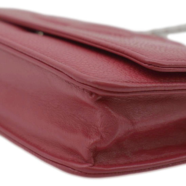 CHANEL Timeless WOC Caviar Leather Wallet on Chain Shoulder Bag Red