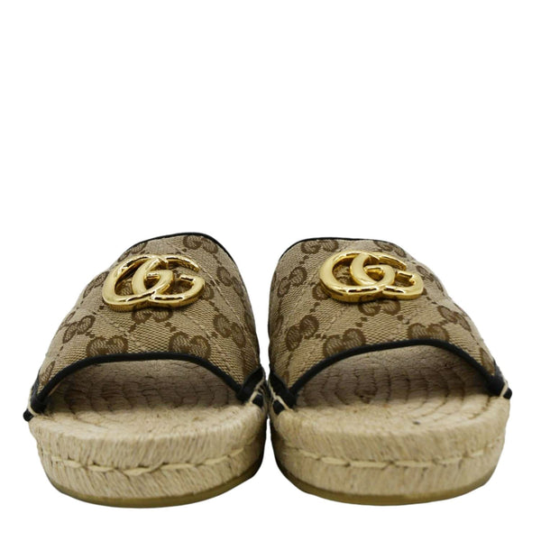 GUCCI Espadrilles GG Canvas Mules Beige 620120