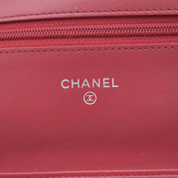 CHANEL Timeless WOC Caviar Leather Wallet on Chain Shoulder Bag Red