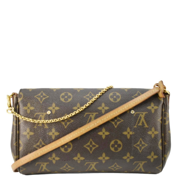 LOUIS VUITTON Favorite PM Monogram Canvas Shoulder Bag Brown