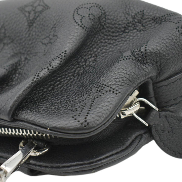 LOUIS VUITTON Scala Mini Mahina Perforated  Leather Pouch Black