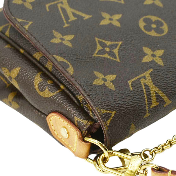 LOUIS VUITTON Favorite PM Monogram Canvas Shoulder Bag Brown