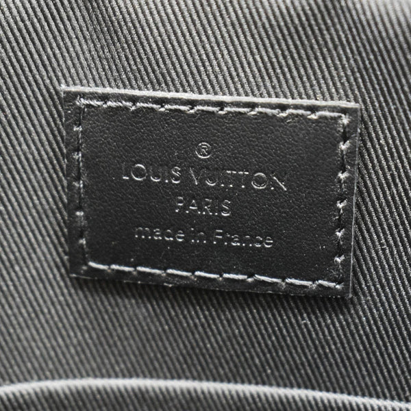 LOUIS VUITTON Duo Messenger Shadow Monogram Leather Crossbody Bag Black