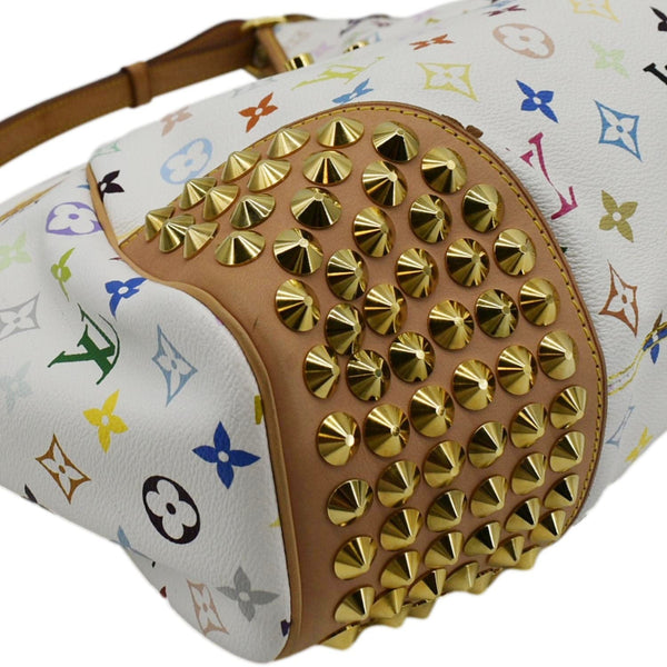 LOUIS VUITTON Chrissie Monogram Multicolor Canvas Hobo Bag White