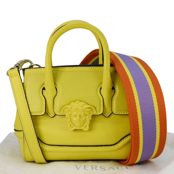 VERSACE Empire Palazzo Small Leather Shoulder Bag Yellow
