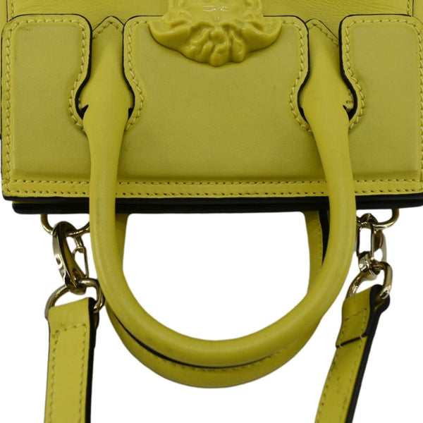 VERSACE Empire Palazzo Small Leather Shoulder Bag Yellow