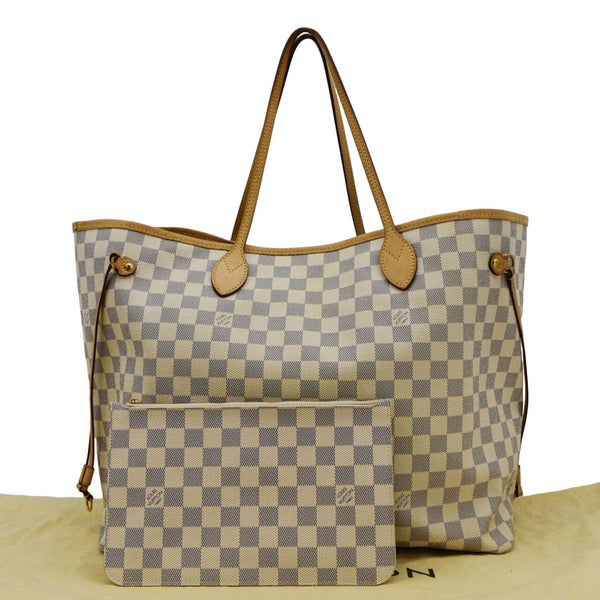 LOUIS VUITTON Neverfull GM Damier Azur front side