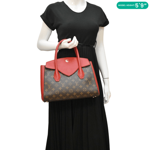 LOUIS VUITTON Florine Monogram Canvas Shoulder Bag Red
