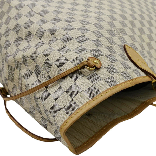 LOUIS VUITTON Neverfull GM Damier Azur Tote Shoulder Bag White