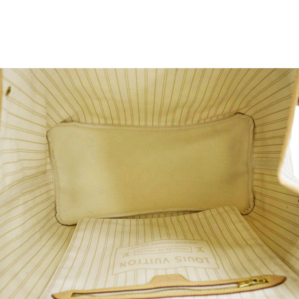 LOUIS VUITTON Neverfull GM Damier Azur Tote Shoulder Bag White