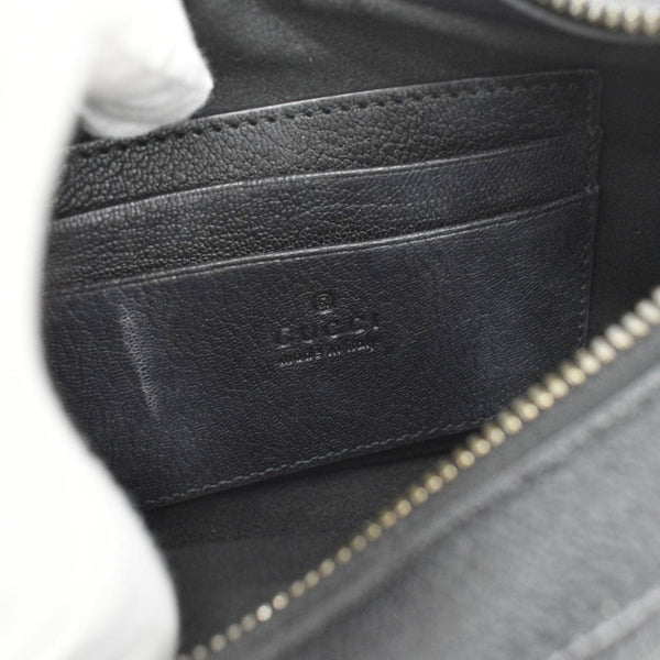 GUCCI Aphrodite Small Leather Shoulder Bag Black 731817