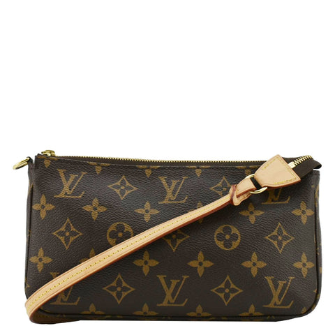 LOUIS VUITTON Pochette Accessories NM Monogram Canvas Pouch Bag Brown