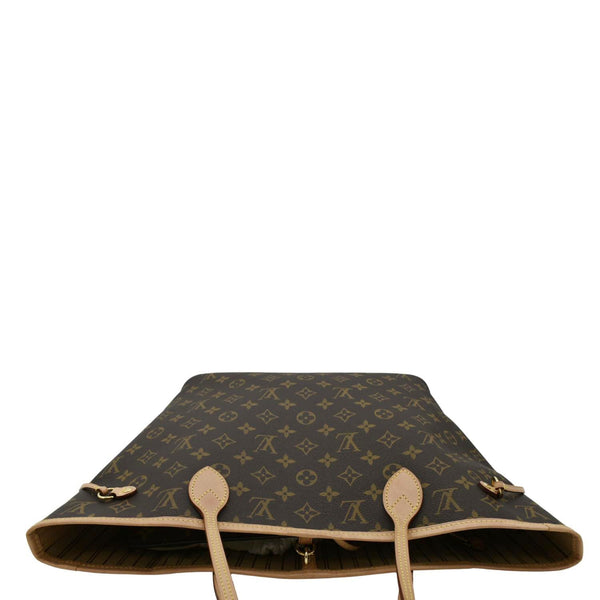 LOUIS VUITTON Neverfull MM Monogram Canvas Tote Bag Brown