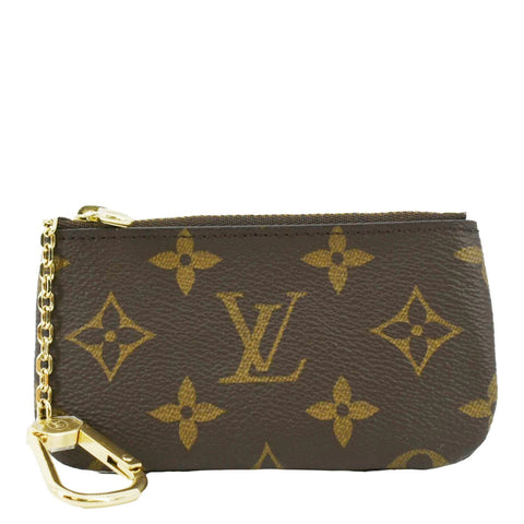 LOUIS VUITTON Key Coin Pouch Monogram Canvas Brown