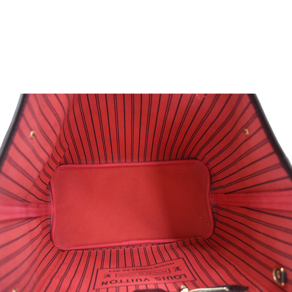 LOUIS VUITTON Neverfull MM Damier Ebene Tote Bag Brown