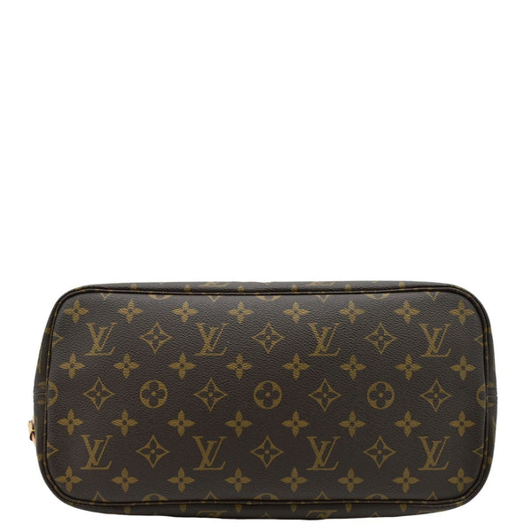 LOUIS VUITTON Neverfull MM Monogram Canvas Tote Bag Brown