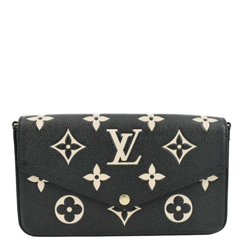 LOUIS VUITTON Felicie Pochette Monogram Empreinte Crossbody Bag Bicolor