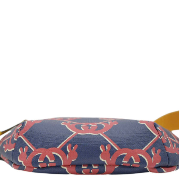 GUCCI Children's Interlocking G Snail Print Canvas Bumbag Blue 502095