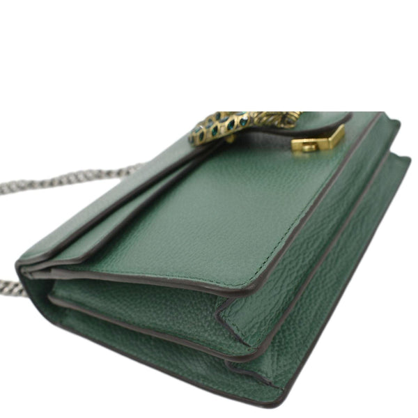 GUCCI Dionysus Small Leather Shoulder Bag Emerald Green 400249