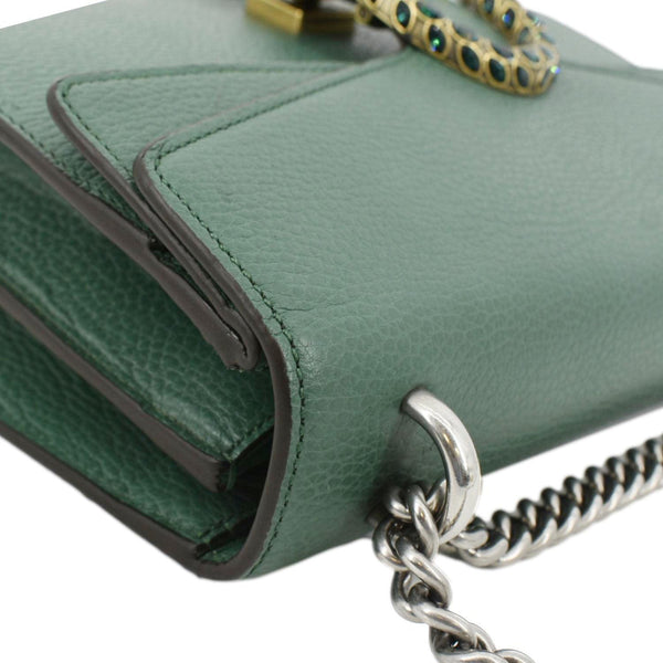 GUCCI Dionysus Small Leather Shoulder Bag Emerald Green 400249