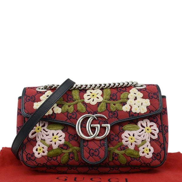 GUCCI GG Marmont Small Canvas Crossbody Bag  front 