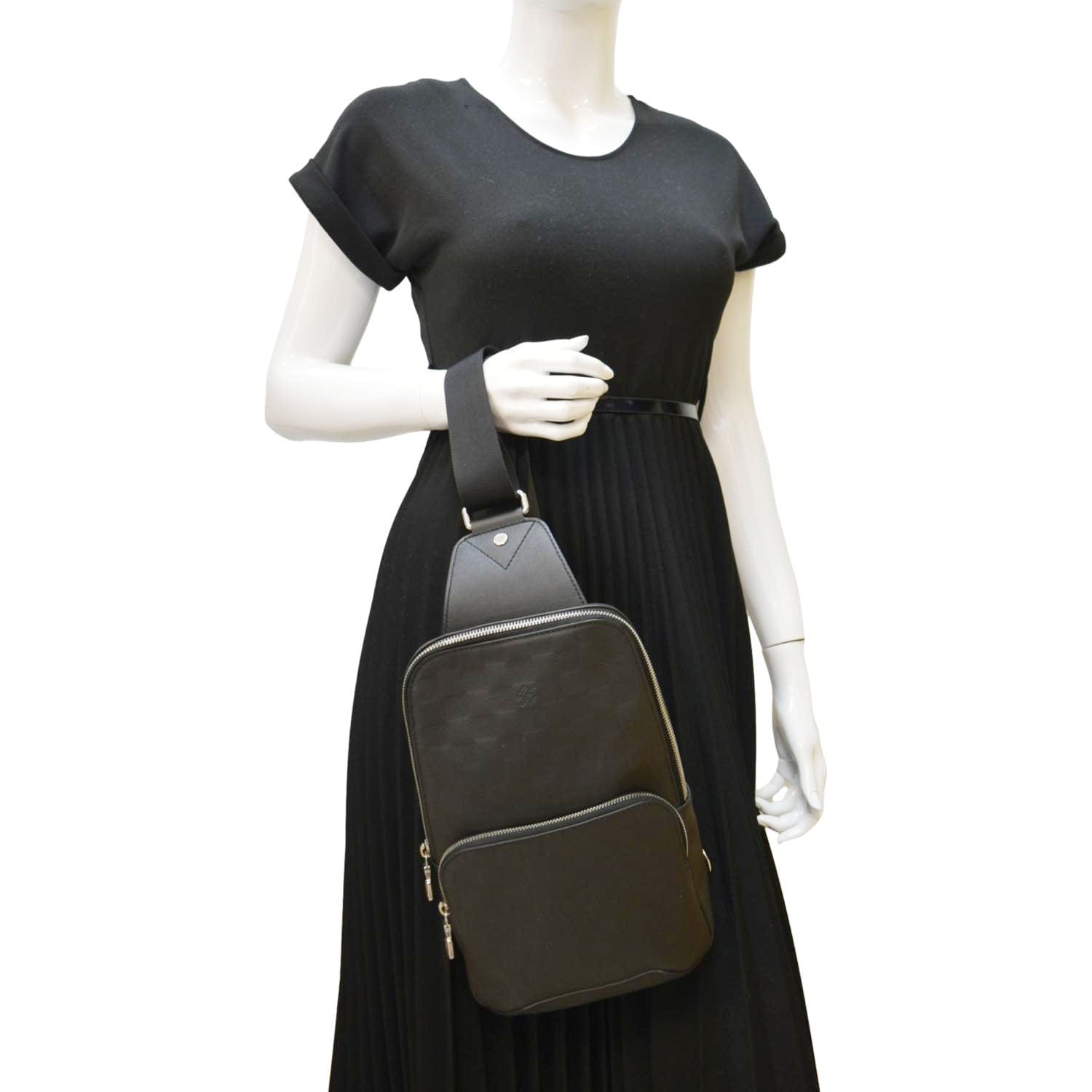 Louis Vuitton Avenue Sling Damier Infini Backpack Bag Black