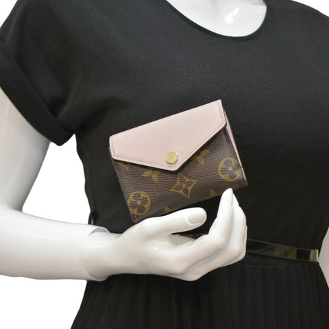 LOUIS VUITTON Zoe Monogram Leather Wallet Rose Ballerine