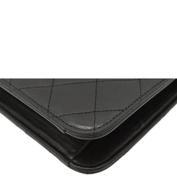 CHANEL Half Flap Medium Quilted Leather Shoulder Bag Black