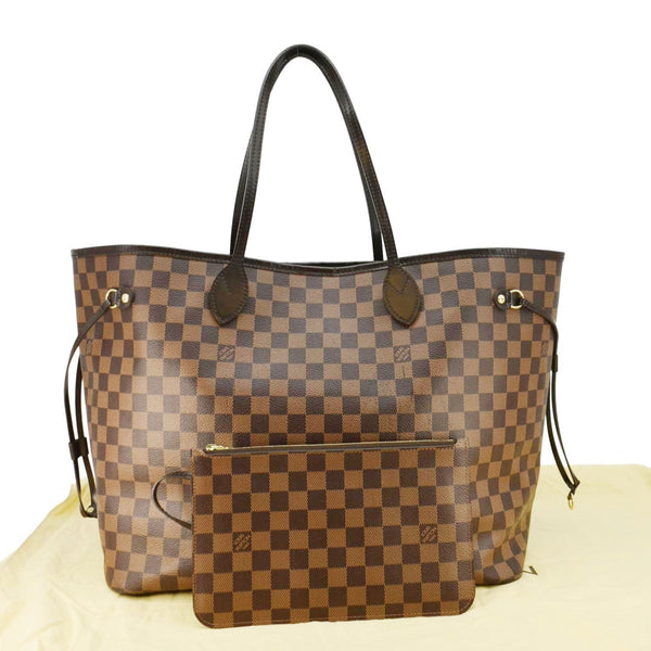 LOUIS VUITTON Neverfull GM Monogram Canvas Tote Bag Brown