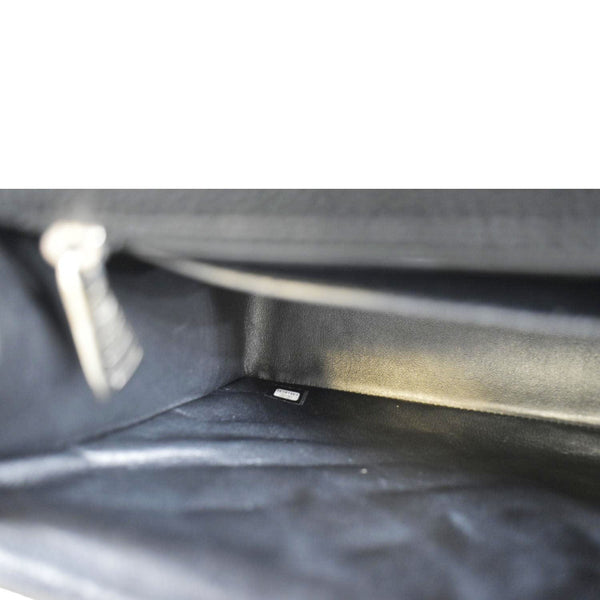 CHANEL Classic Maxi Single Flap Quilted Caviar Leather Shoulder Bag Black