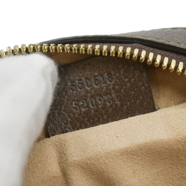 Ophidia Mini GG Round Supreme Monogram Web Crossbody Bag Beige 550618