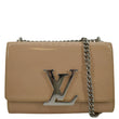 LOUIS VUITTON Chain Louise GM Leather Shoulder Bag Beige