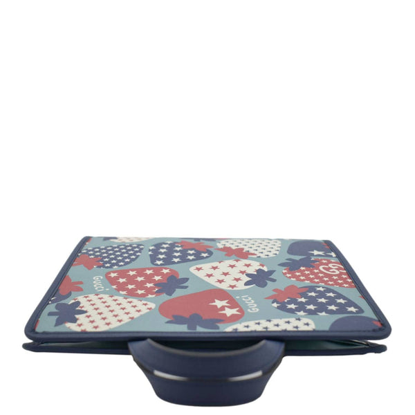 GUCCI Children's Strawberry Star Canvas Tote Bag Blue 605614